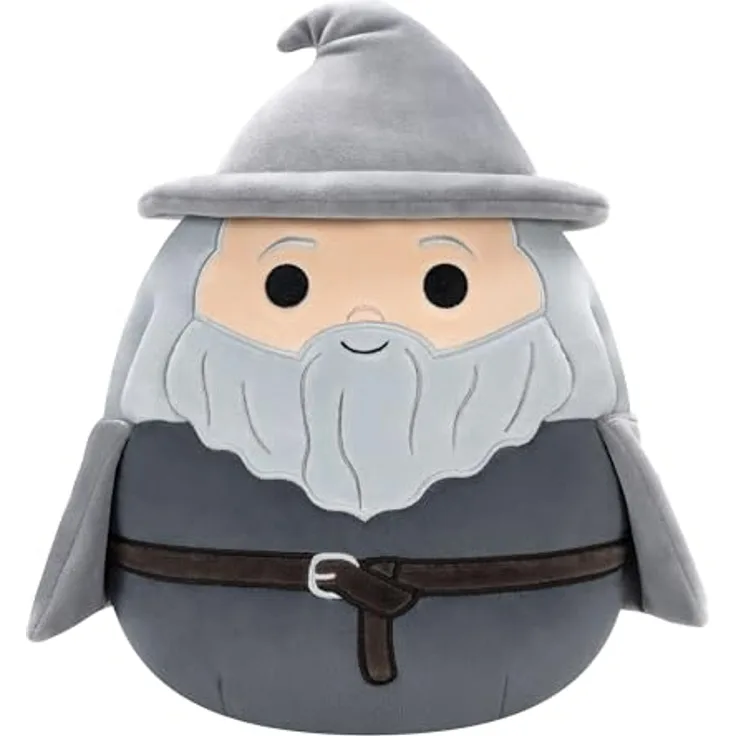 Squishmallows SQWB00314 Gandalf, 25 cm Plüschkuscheltier aus „Der Herr der Ringe“, offiziell lizenziert von Warner Bros.