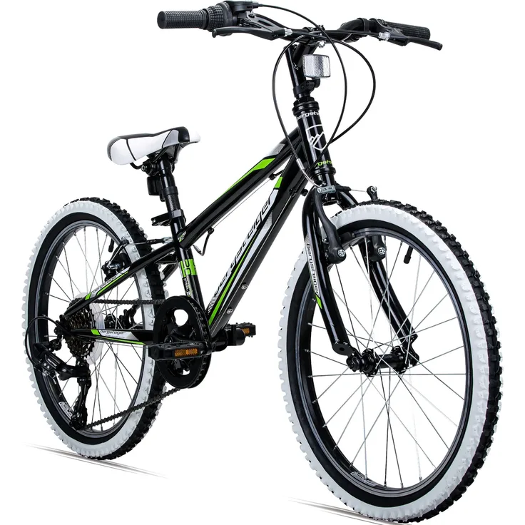 bergsteiger Kinderfahrrad Kansas 20, 24 Zoll, 6 Gang Shimano Tourney RD-TY300 Schaltwerk, Kettenschaltung, in verschiedenen Farben