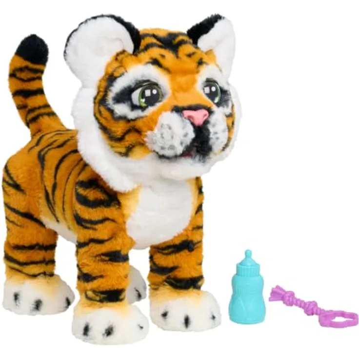 Just Play FurReal Gabby, interaktive Plüsch-Tigerpuppe mit Ton, 32-38 cm, orange