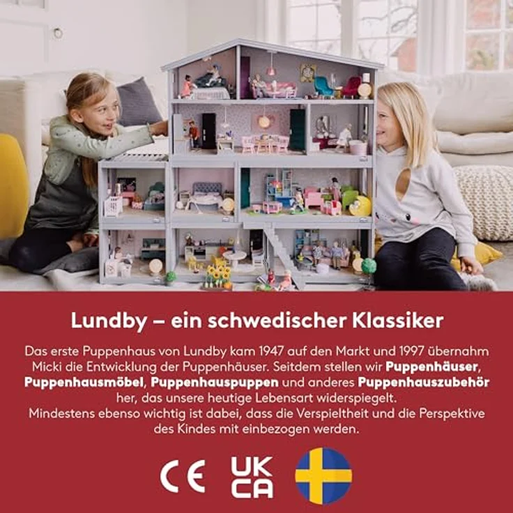 Lundby Puppenhausmöbel Puppenhauszubehör, 6-teiliges Set aus natürlichen Materialien, ab 4 Jahren – Bild 5