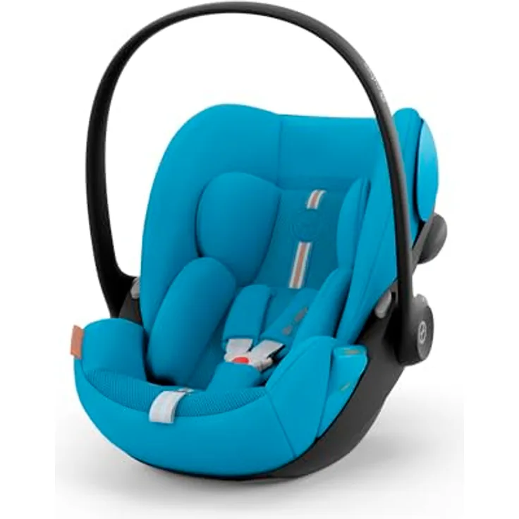 CYBEX Gold Babyschale Cloud G i-Size Plus, Inkl. Neugeboreneneinlage, Ab Geburt bis ca. 24 Monate, Für Kinder ab 40 cm bis 87 cm, Max. 13 kg, Beach Blue