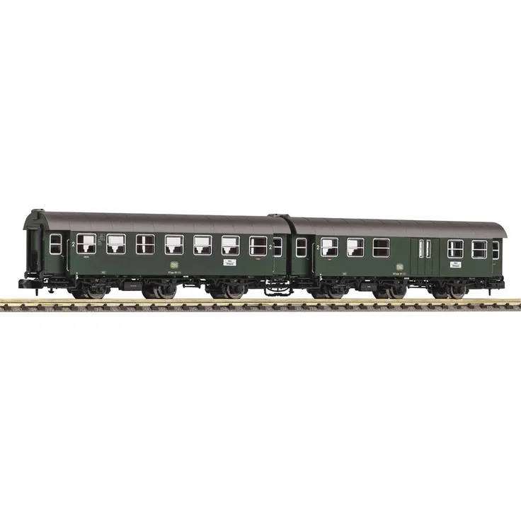 Piko N 40765 N 2er-Set Umbauwagen B3yg + BD3yg der DB, Epoche IV, detailgetreue Neukonstruktionen mit Inneneinrichtung