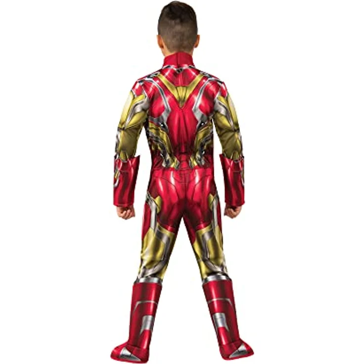 Rubie's Avengers Iron Man Kostüm, Jungen, Mehrfarbig, Deluxe 3D-Overall mit Maske, Größen S-XL – Bild 2
