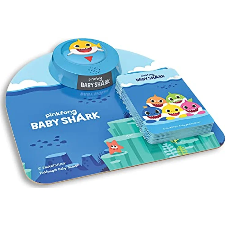 Spin Master Games Baby Shark - Let's Go Hunt - Kinderspiel mit Musik, für 2-6 Spieler ab 3 Jahren, farbenfrohe Jumbokarten, inkl. Soundpad mit Baby Shark-Song – Bild 3