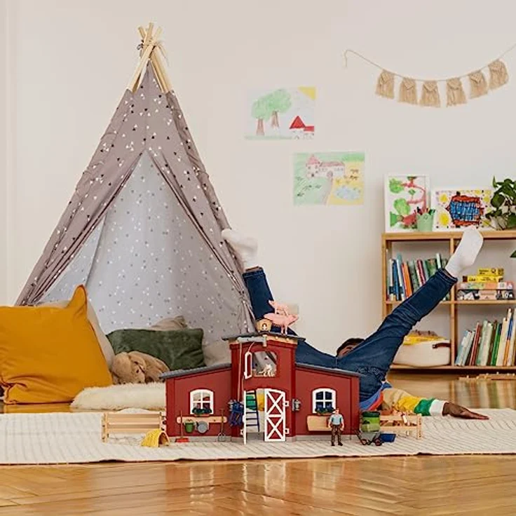 schleich 42606 Große Farm mit Tieren und Zubehör, ab 3 Jahren, FARM WORLD - Spielset, 64 Teile – Bild 4