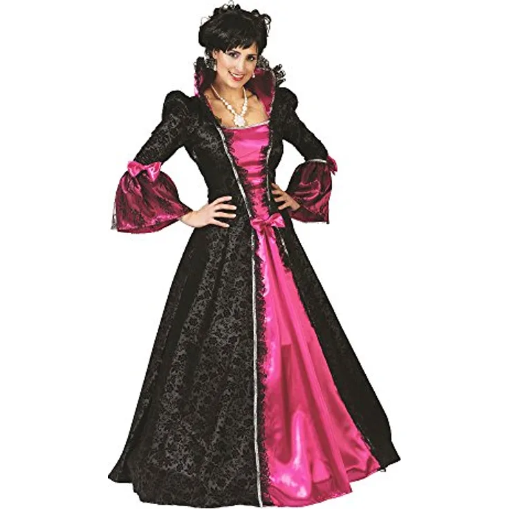 Funny Fashion Pierro´s Kostüm Madame Leonora Rokoko Damenkostüm, Größe 44-46, Barockstil