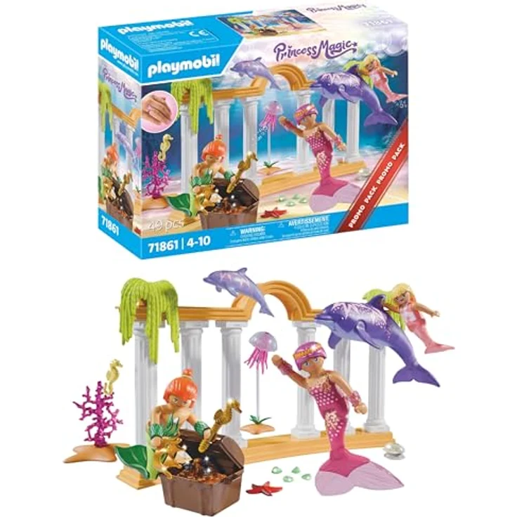 PLAYMOBIL Meerjungfrauen-Schatz mit Delfinen, Unterwasser-Abenteuer Spielzeug für Kinder ab 4 Jahren, 71861 – Bild 1