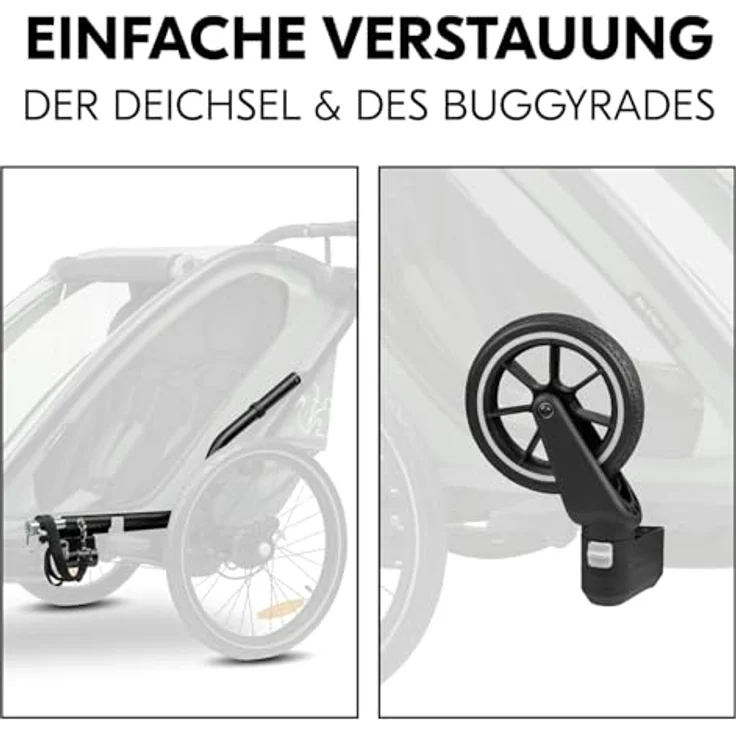 Hauck Fahrradkinderanhänger Bike N Walk Duo, für 2 Kinder, inkl. Deichsel – Bild 13