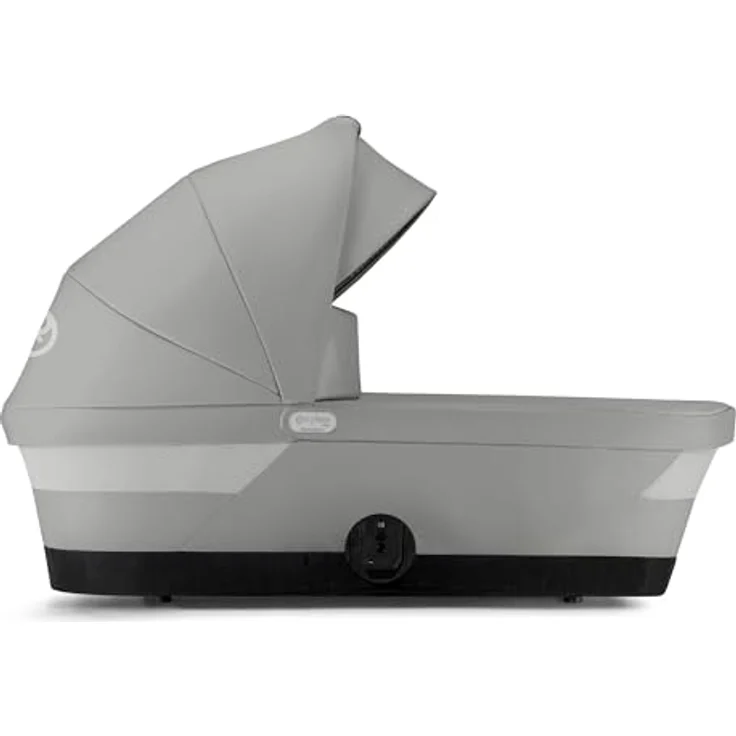 Cybex Gold GAZELLE S Cot Kinderwagenaufsatz, für Neugeborene bis 6 Monate, Stone Grey mit XXL-Sonnenverdeck und Schaumstoffmatratze – Bild 4