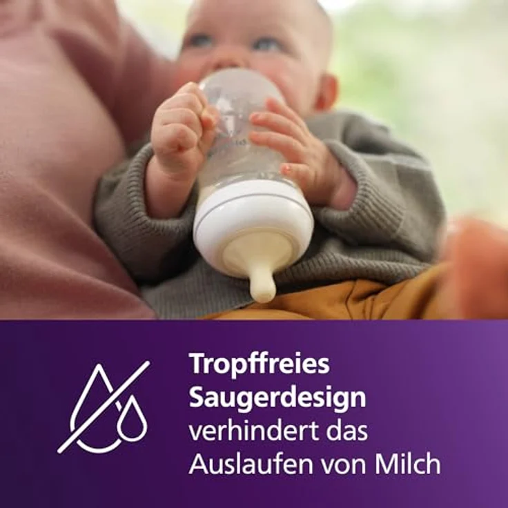 Philips AVENT Natural Response Babyfläschchen SCY906/11, 330 ml mit Durchflussrate 4, Sauger für ab 3 Monate, Anti-colic-Ventil – Bild 5