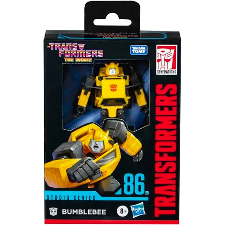 Transformers Studio Series Deluxe 86-29 Bumblebee Action-Figur, 11,5 cm, verwandelt in Miniauto, inkl. Blaster und abnehmbarer Kulisse – Bild 2