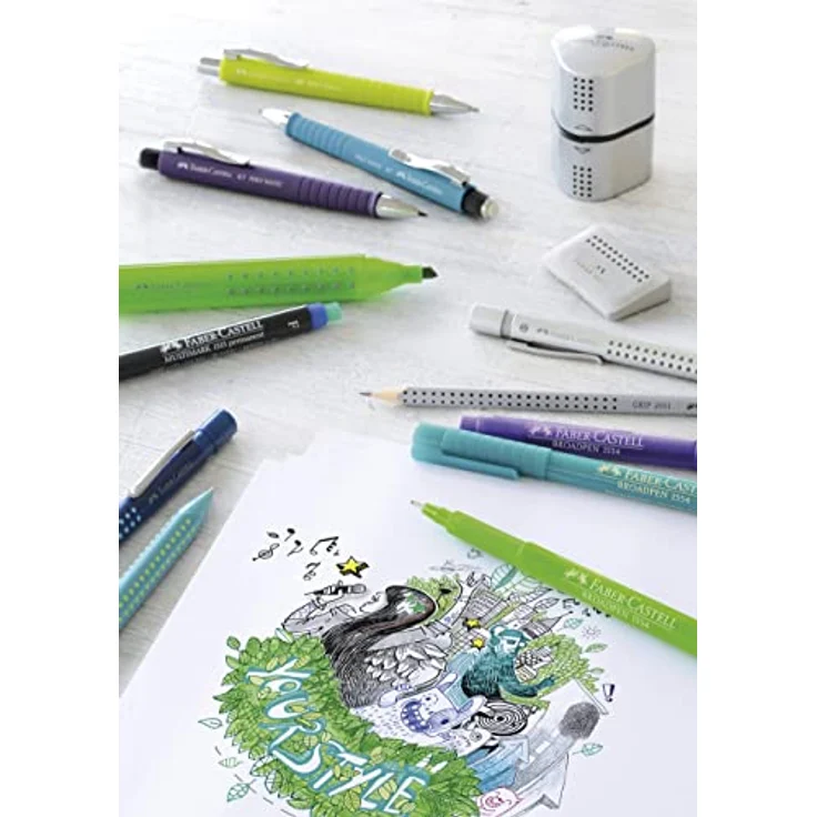 Faber-Castell Multimark Permanentmarker, wasserfest, 8 Farben im Etui, 1 mm Strichstärke – Bild 5