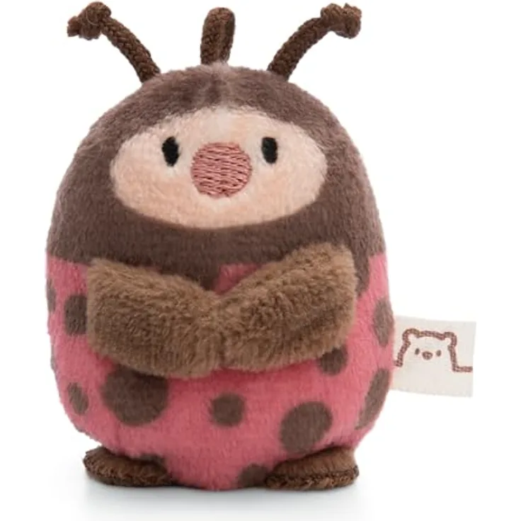 NICI Kuscheltier Marienkäfer Dozz, 5cm rot, weiches Plüschstofftier mit Loop zum Anhängen, niedliches Plüschtier zum Kuscheln und Spielen für Kinder und Erwachsene
