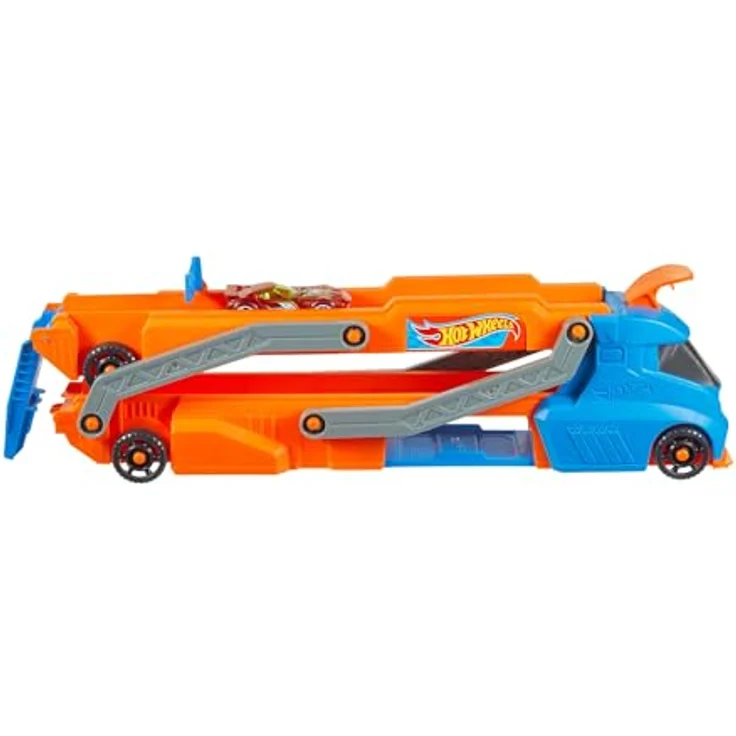 Mattel Hot Wheels Νταλικα - Pista Εκτοξευσης HYT83, Spielzeugauto mit Rennstrecke und Abschussvorrichtung für bis zu 9 Fahrzeuge im Maßstab 1:64 – Bild 3