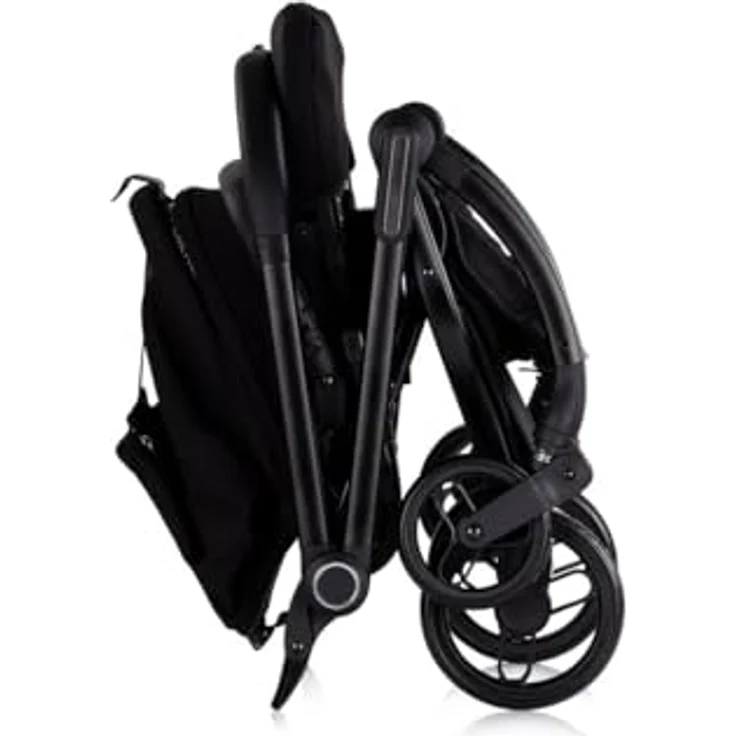 Chipolino Kinderwagen Revolut, 360° drehbarer Sitz, verstellbar, EVA-Reifen, schwarz – Bild 3
