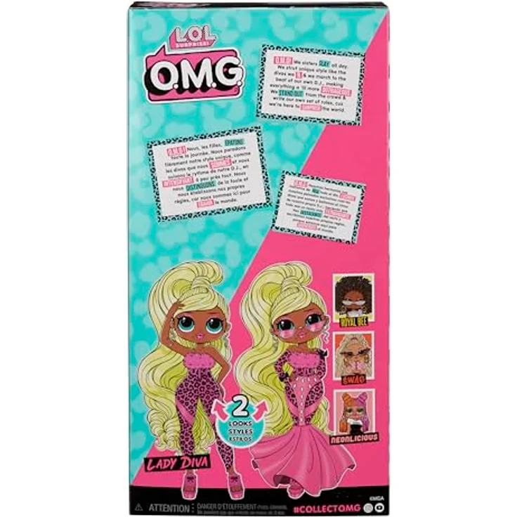 L.O.L. SURPRISE! OMG HoS Doll - Lady Diva, Anziehpuppe mit über 15 Überraschungen – Bild 4