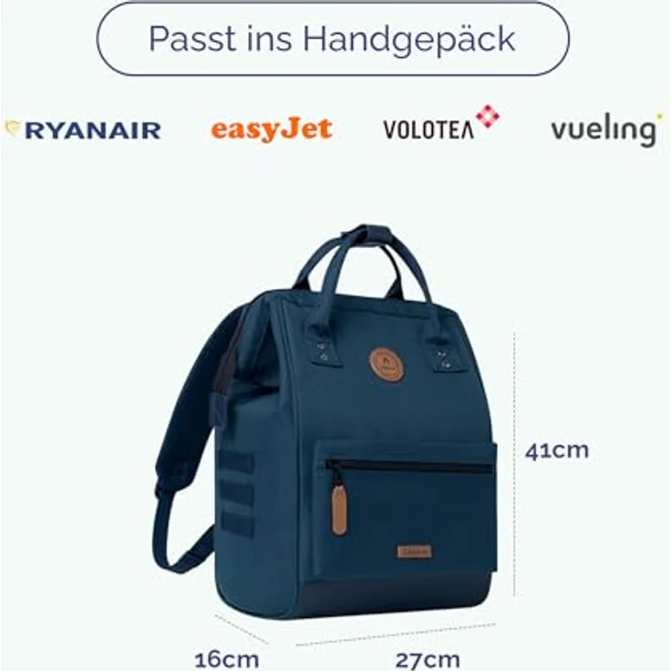 Cabaia Adventurer Nubuck Medium Kinderrucksack 38 cm, lila, 100% Polyester, 27 cm x 18 cm – Bild 4