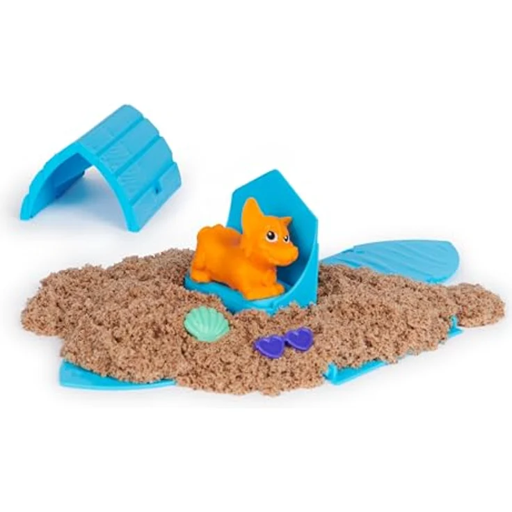 Spin Master Kinetic Sand - Doggy Dig, Set mit 170g Strandsand und vielseitigem Hundewerkzeug – Bild 9