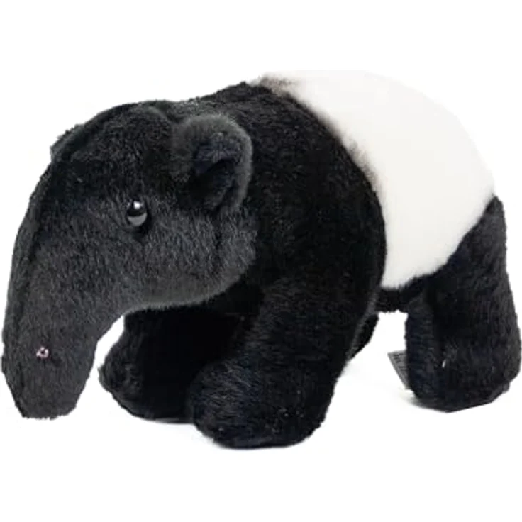 Teddys Rothenburg Kuscheltier Tapir stehend schwarz/weiß 22 cm Plüschtapir Plüschtier mit kuschelweichem Plüsch – Bild 1