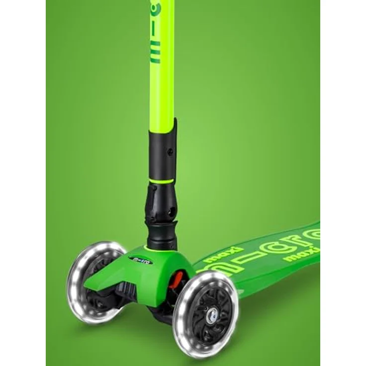 Micro Maxi Micro Deluxe Foldable Neon Miniscooter mit LED-Rädern, klappbar, leuchtend – Bild 8