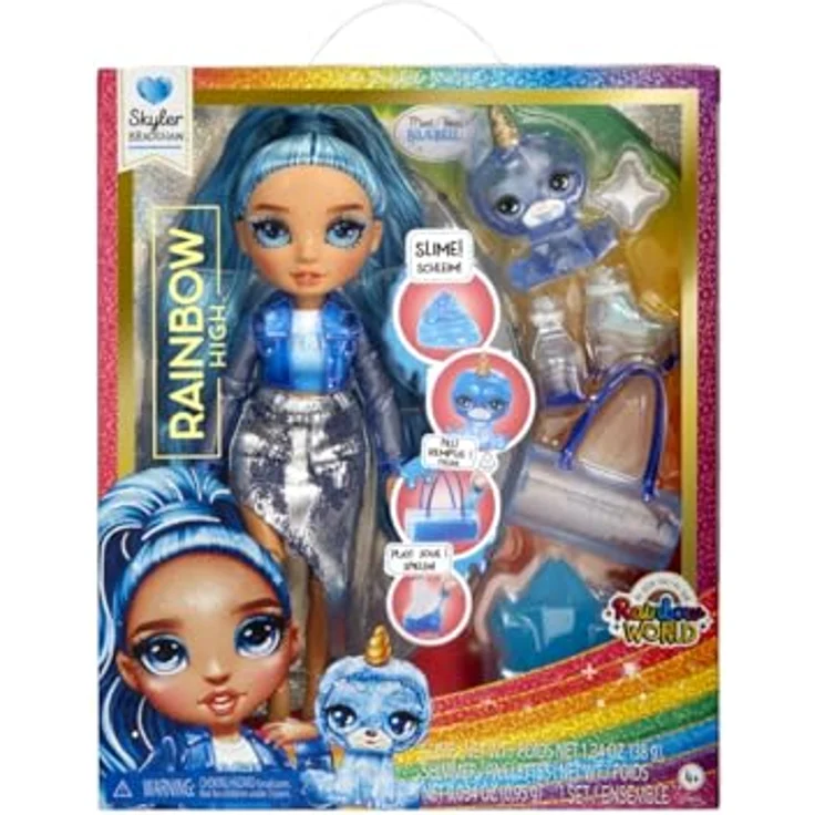 Rainbow High Anziehpuppe Classic Rainbow Fashion Doll - Skyler (blue), Modepuppe mit tollen Accessoires und langen Haaren – Bild 2