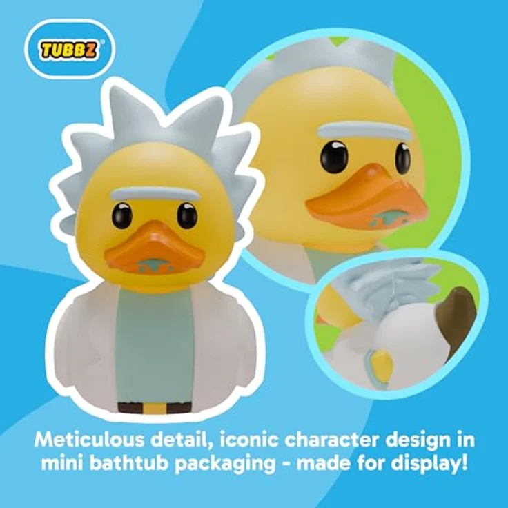 Numskull Rick and Morty Tubbz Mini PVC Figur Rick, 5 cm, Sammelfigur im Gummienten-Design – Bild 2