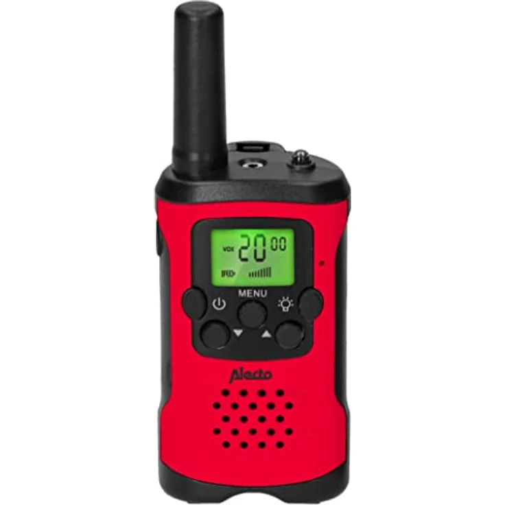 Alecto FR-115RD - Set von Zwei Walkie Talkies für Kinder - Walki Talki mit Reichweite bis zu 7 Kilometer - Walky Talky 8 Kanäle - integrierte Taschenlampe - beleuchtetes Display - Red – Bild 3