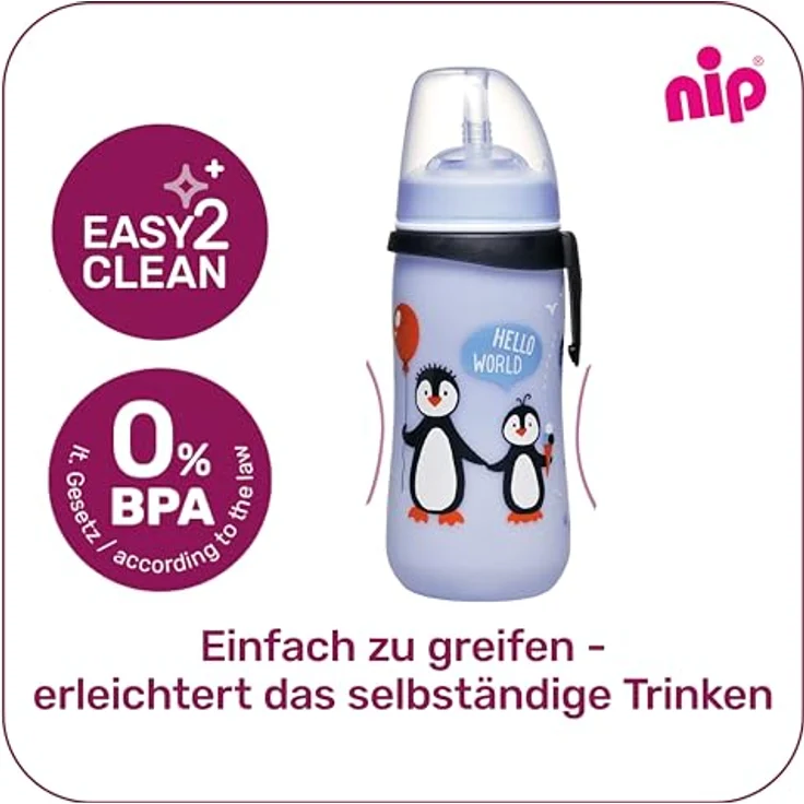 nip Straw Cup gelb PP 330 ml Giraffen Girl – Bild 5