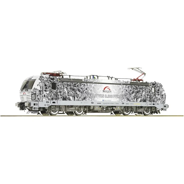 Roco Diesellokomotive Roco 70064 H0 E-Lok 193 997-4 der TX Logistik, exklusiv im „Pferde“-Design, internationaler Güterverkehr, auffälliges „Pferde“-Design – Bild 1