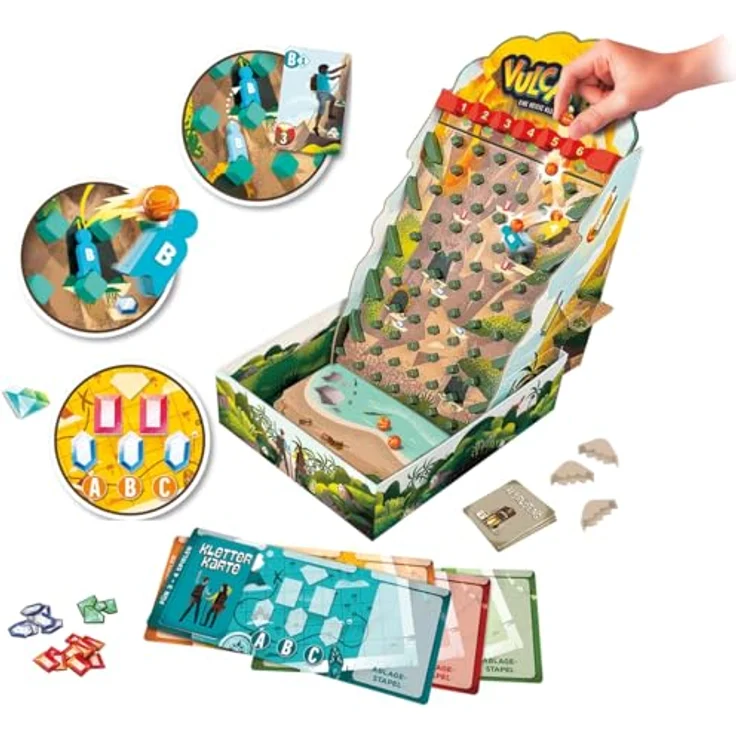 Game Factory VULCANO, actionreiches Kletterspiel für die ganze Familie, Gesellschaftsspiel für 2-4 Spieler, ab 8 Jahren, deutsche Spielzeugpreis Gewinner 2025 – Bild 3