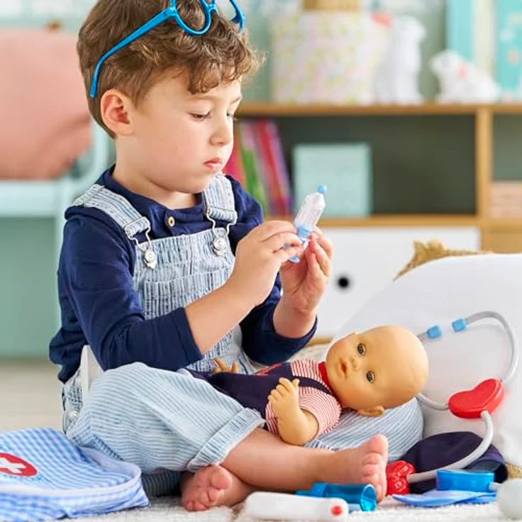 Corolle Koffer Doktor Set, 8 Zubehörteile für 30 cm Puppen, ab 18 Monaten, inklusive Stethoskop und Arztkoffer, 9000111140 – Bild 5