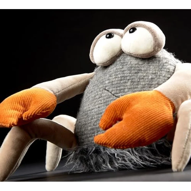Sigikid 43213 Beasts by KUSCHELTIERE MIT PERSÖNLICHKEIT Plüschtier, grau/beige/orange/Krebs - Außergewöhnliches Qualitäts-Plüschtier für Sammler, Kinder und Erwachsene - KickKlick aus BeastsTown mit einzigartiger Geschichte – Bild 2