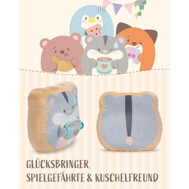 NICI mymochi Kuscheltier Hamster Shai mit Tasse, grau, 35x33x12cm – Weiches Plüschtier für Dekoration und Kuscheln, ideales Geschenk für Kinder & Erwachsene – 62395 – Bild 5