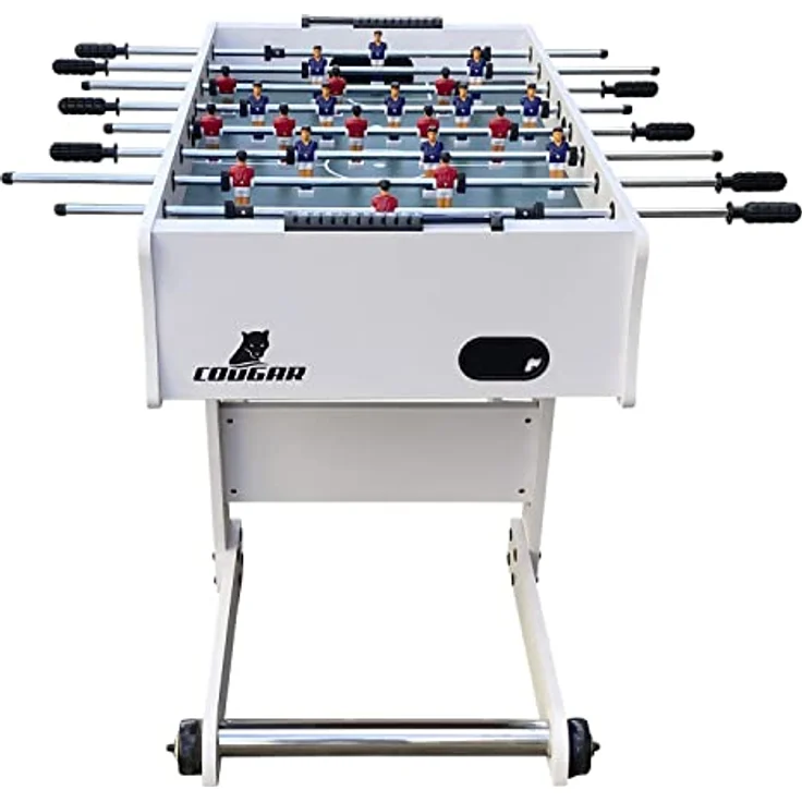 Cougar Scorpion Kick Tischkicker | Kickertisch in Weiß klappbar | Fußballtisch inkl. 2 Bälle & Punktezähler | Indoor Tischfußball für Kinder & Erwachsene | Maße 122x61x80 cm. – Bild 4