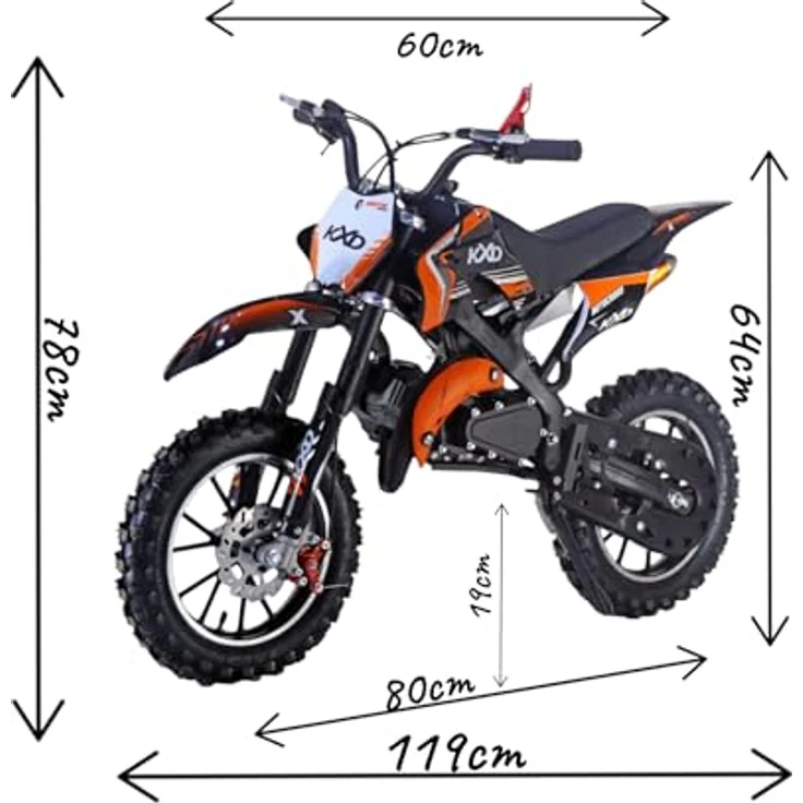 KXD 701 49ccm 2T Dirtbike Crossbike Pocketbike grün – Bild 3