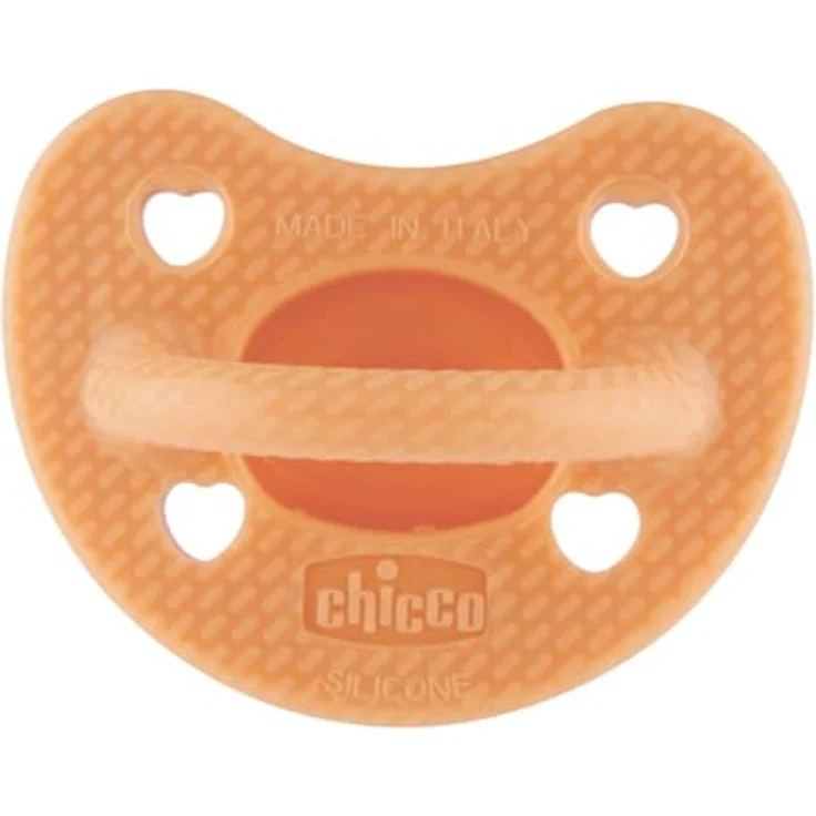Chicco PhysioForma Luxe Silikon Schnuller, 6-16M, Grau-Orange, unterstützt die physiologische Atmung, fördert die Mundentwicklung, 2 Stück – Bild 5