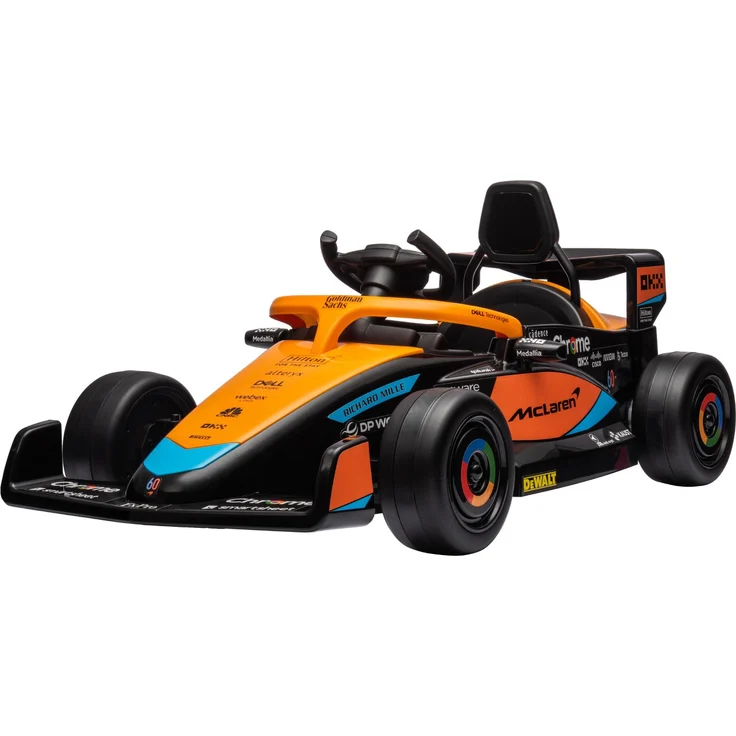 ECO TOYS Elektrisches McLaren Formel 1 Kinderauto, mit Fernbedienung, USB-Anschluss und verstellbarem Gurt, rot