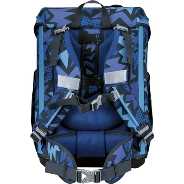 DerDieDas Schulranzen ErgoFlex Easy Set 6-teilig, großzügies Hauptfach, komfortable Träger, robustes Material, Dark Dragon blau – Bild 3