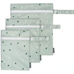 Zamboo Nasstasche/Windeltasche 3er Pack, umweltfreundliche Nassbeutel für Stoffwindeln und Wechselwäsche, Ökotex Standard 100, grün