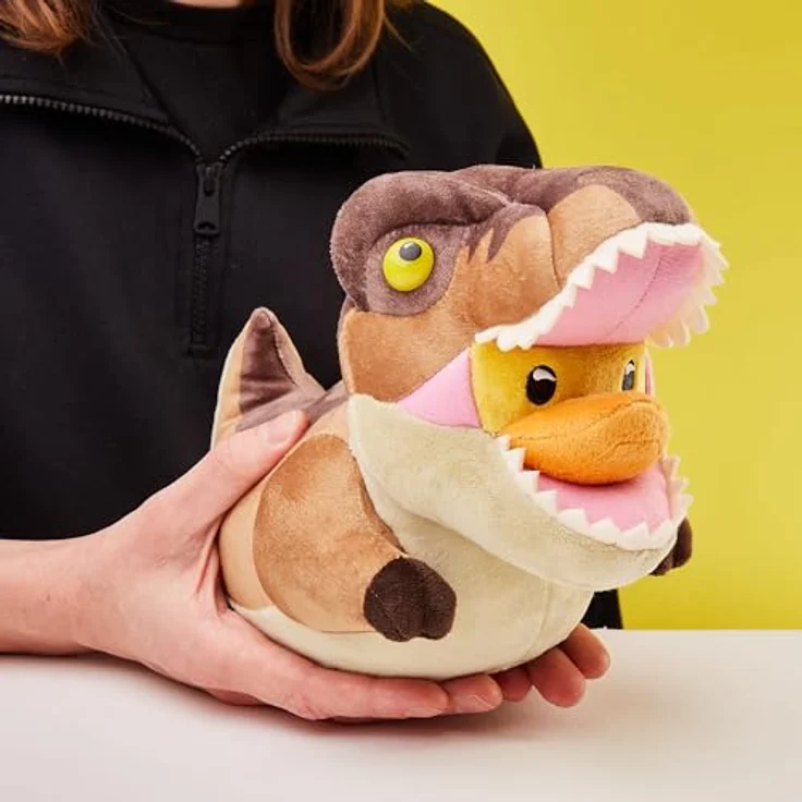 TUBBZ Plüsch-Ente Jurassic Park - Trex, 100% Polyester, Maschinenwaschbar, 17.5cm x 23cm x 14.5cm – Bild 2