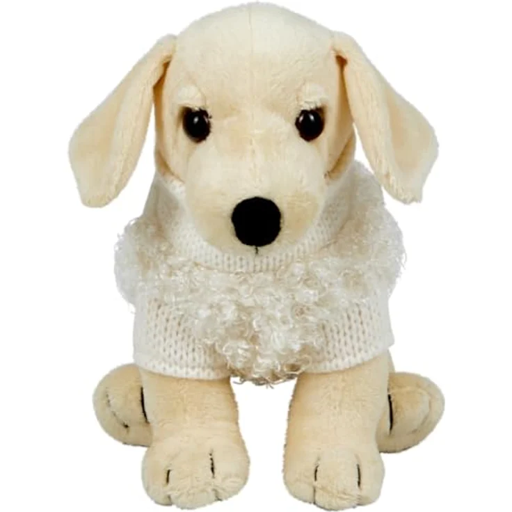 Die Spiegelburg Labrador Fee, Kuscheltier aus der Lustigen Tierparade mit weichem Strickpullover, ca. 25 cm – Bild 2