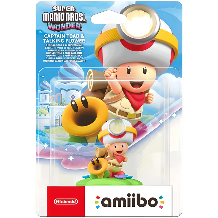 Nintendo Amiibo-Figur – Captain Toad & Blume – Super Mario Kollektion, interaktive Sammelfigur mit NFC-Chip für Nintendo Switch und Wii U