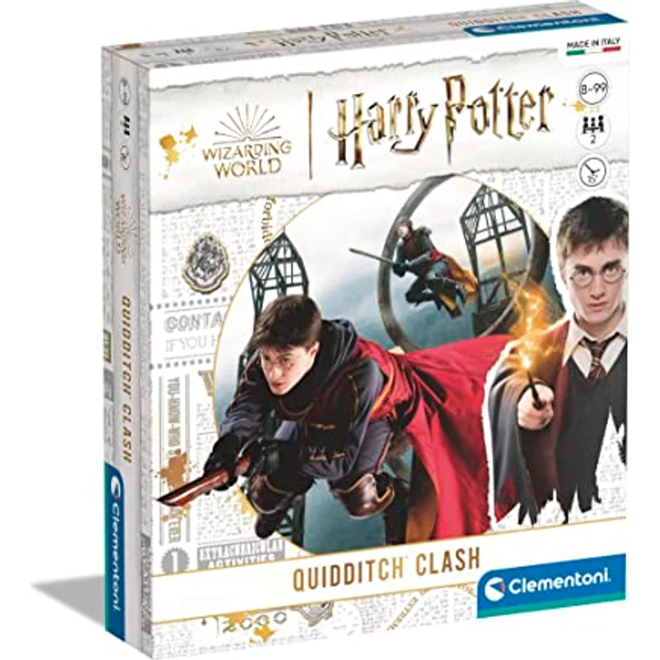 Clementoni Harry Potter Quidditch Clash, Brettspiel für 2 Spieler, ab 8 Jahren, Familienspiel mit lustigen Herausforderungen – Bild 1