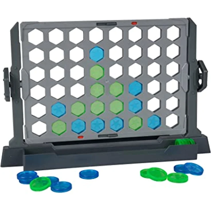 Noris 606064599 - Flip4 - Spiele-Klassiker 4er-Reihe zum Drehen, für Kinder ab 6 Jahre, Strategie-Spiel für 2 Spieler – Bild 4