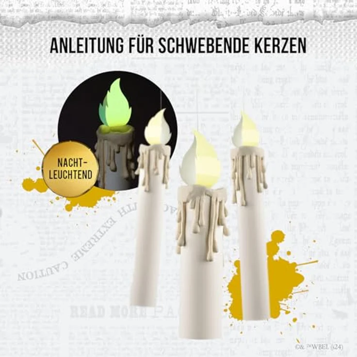 Kosmos Kreativset AllesKönnerKiste Harry Potter, Schwebende Kerzen DIY-Bastelset mit nachtleuchtender Folie und Modelliermasse, für Kinder von 8-12 Jahren – Bild 5