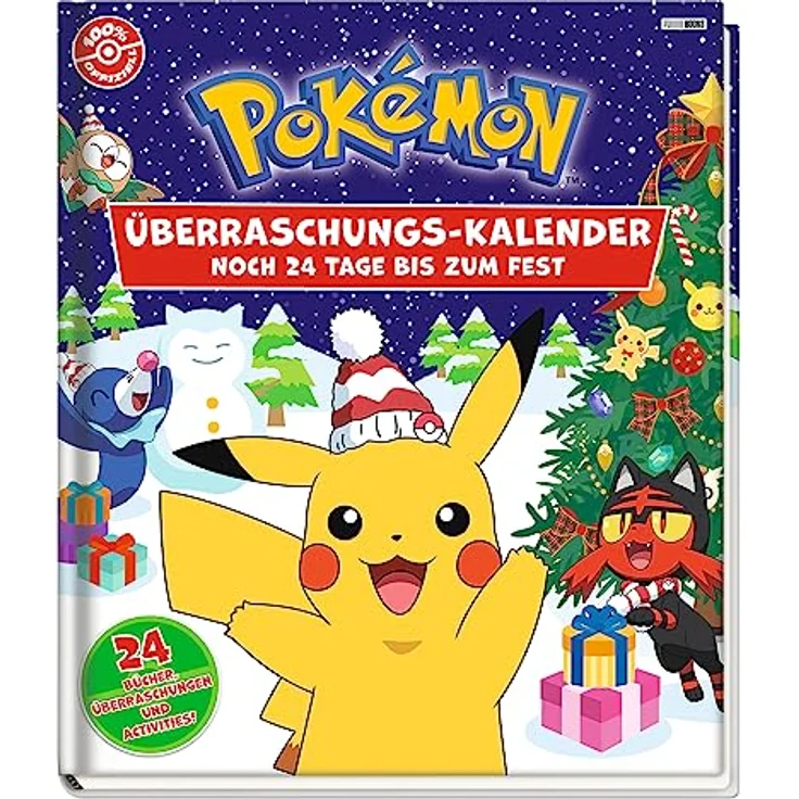 Panini Adventskalender Pokémon - Überraschungs-Kalender mit 6 Geschichtenbüchern, 4 Activity-Büchern und 4 Pokémon-Baumanhängern – Bild 1