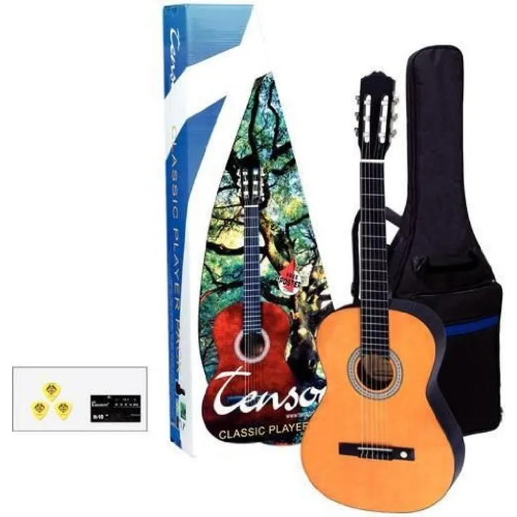 Tenson F502110 Konzertgitarre 4/4-Player Pack, natur