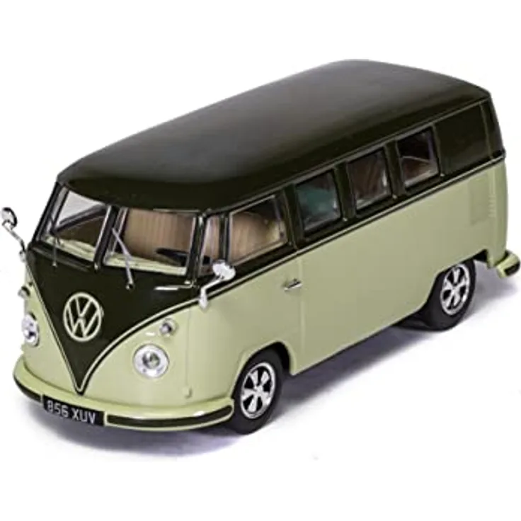 Corgi Volkswagen Campervan Typ 2 (T1), Modellfahrzeug im Maßstab 1:43, Grün/Grün (Palm Green/Sand Green), limitierte Auflage mit Zertifikat