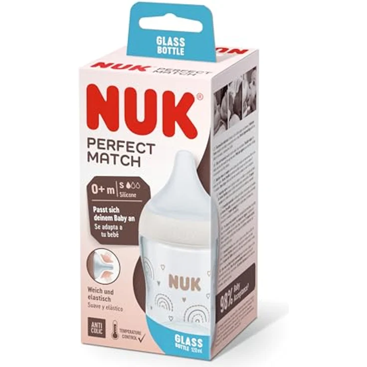NUK Babyflasche Perfect Match Soft Silikon, mit Anti-Colic-Funktion und Temperature Control-Anzeige – Bild 2