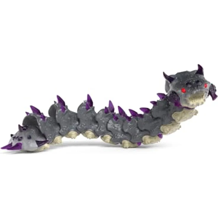 Schleich Schattenwurm (70830) Eldrador Creatures, beweglicher Körper mit stacheligen Kristallen, 26 x 4,7 x 4,2 cm – Bild 4